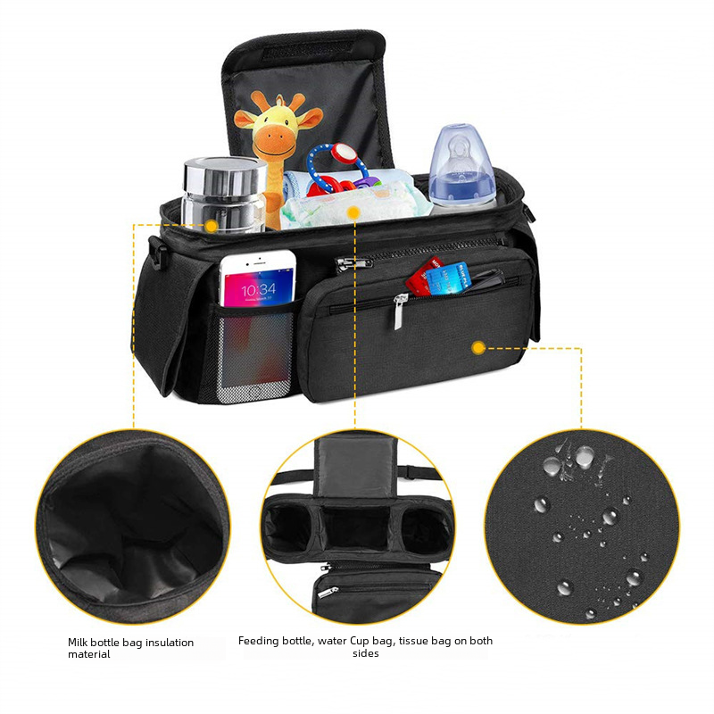 Universal Baby Stroller Organizer Bag and Storage Basket